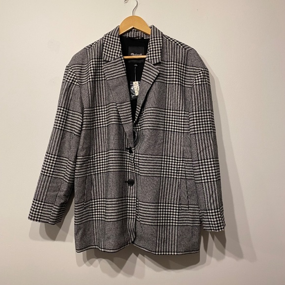 Madewell Oversized Dorset Blazer in Adkins Plaid - Picture 2 of 6